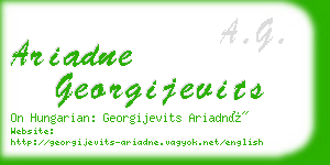 ariadne georgijevits business card